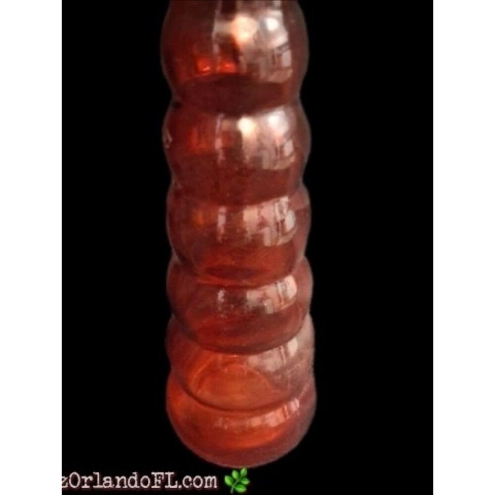 VINTAGE: Ruby Red Ripple Boho Beehive Glass Vase 8.5” Art Deco Home Decor *HTF* - Picture 5 of 8